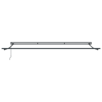 Produktbild för Markisram Gul och Vit 500 × 300 cm Polyester med PU-beläggning