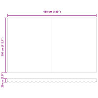 Produktbild för Markisram Gul och Vit 500 × 300 cm Polyester med PU-beläggning
