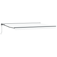 Produktbild för Markisram Vit 500 × 300 cm Polyester med PU-beläggning