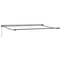 Produktbild för Markisram Vit 500 × 300 cm Polyester med PU-beläggning