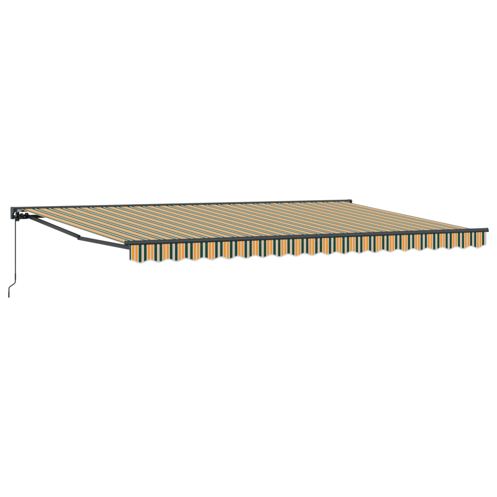 Produktbild för Markisram Grön och Gul 500 × 300 cm Polyester med PU-beläggning