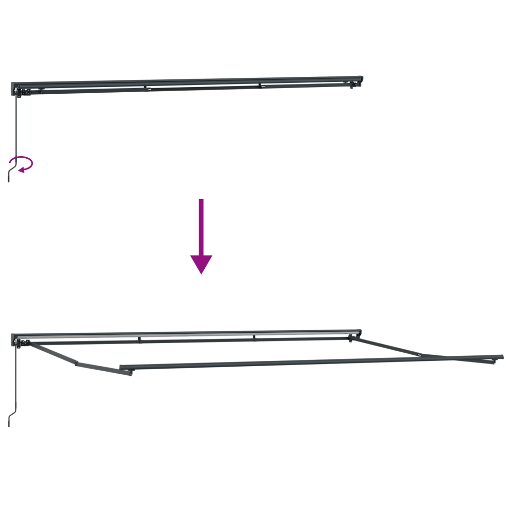 Produktbild för Markisram Grön och Gul 500 × 300 cm Polyester med PU-beläggning