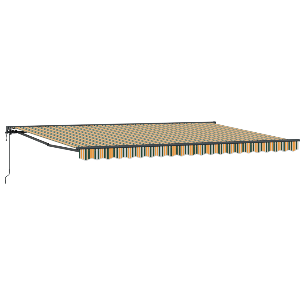 Produktbild för Markisram Grön och Gul 500 × 300 cm Polyester med PU-beläggning