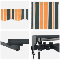 Produktbild för Markisram Grön och Gul 500 × 300 cm Polyester med PU-beläggning