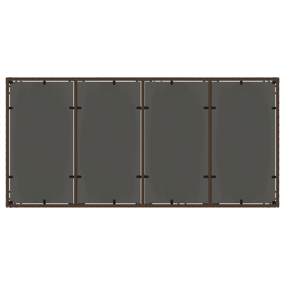 Produktbild för Trädgårdsmöbelset 7 pcs Brun konstrotting
