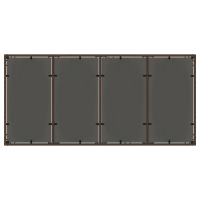 Produktbild för Trädgårdsmöbelset 7 pcs Brun konstrotting