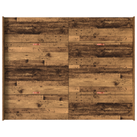 Produktbild för Förvaringssängram Gammalt trä 140 x 190 cm Konstruerat trä