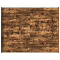 Produktbild för Förvaringssängram med låda Rökt ek 135 x 190 cm Konstruerat trä