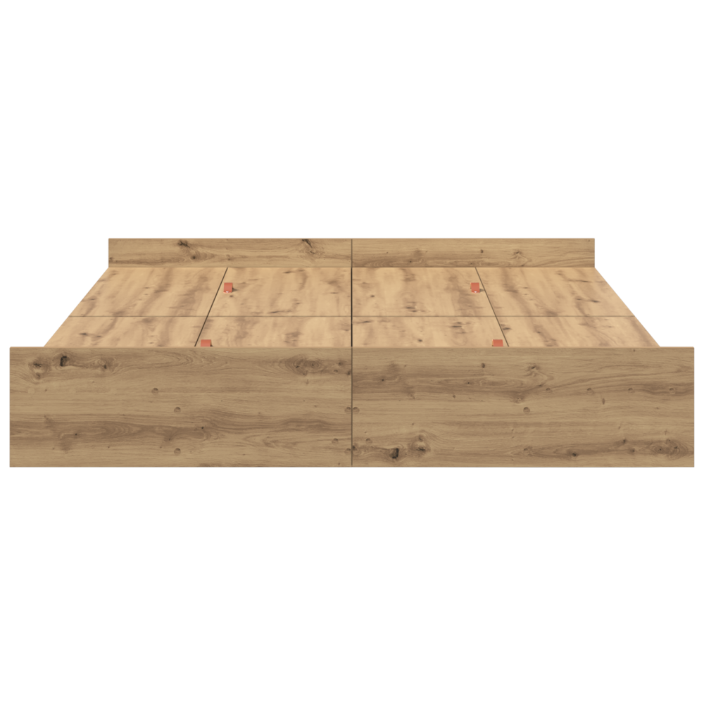 Produktbild för Förvaringssängram Artisan Ek 135 x 190 cm Konstruerat trä