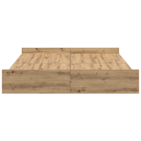 Produktbild för Förvaringssängram Artisan Ek 135 x 190 cm Konstruerat trä
