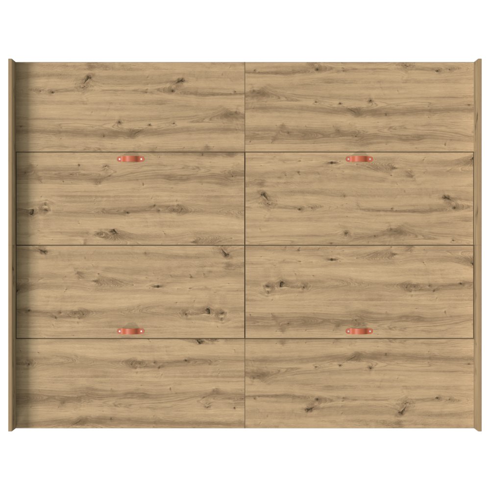 Produktbild för Förvaringssängram Artisan Ek 135 x 190 cm Konstruerat trä