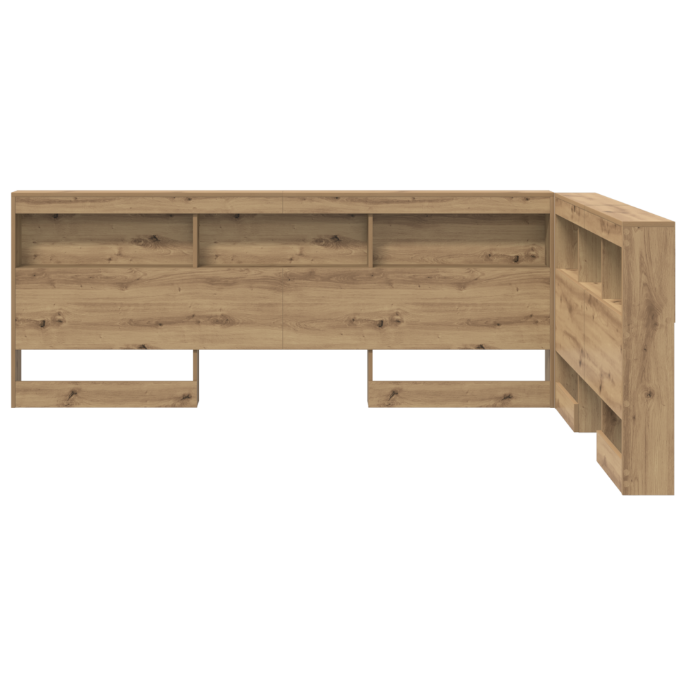 Produktbild för Förvaringshuvudgavel Artisan Ek 140 cm Konstruerat trä