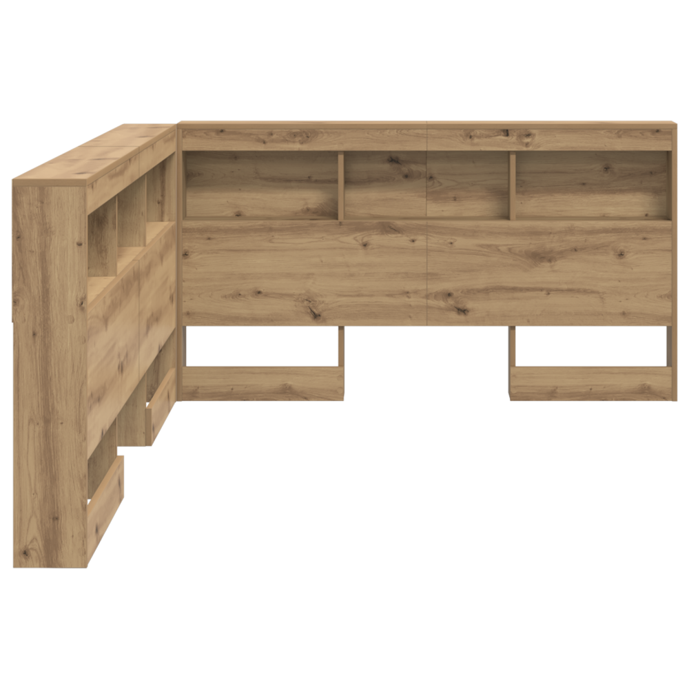Produktbild för Förvaringshuvudgavel Artisan Ek 140 cm Konstruerat trä