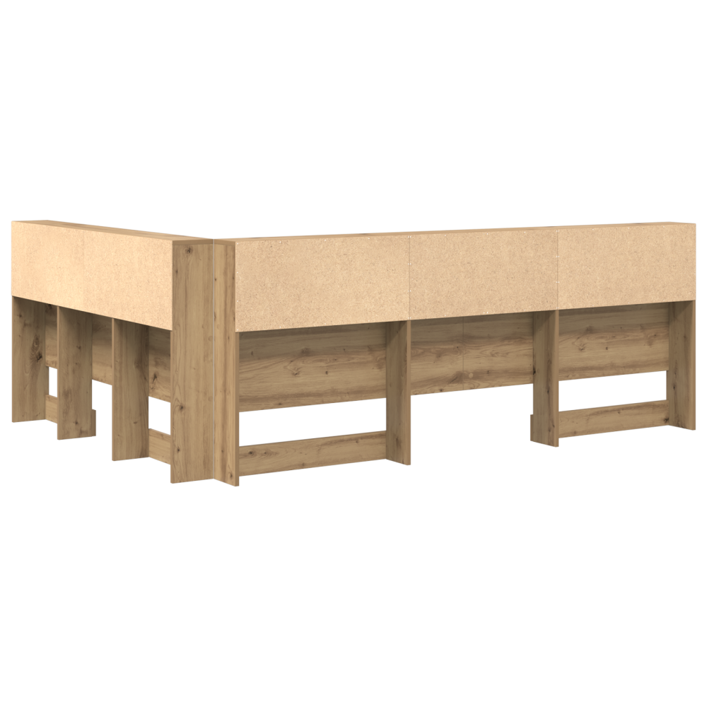 Produktbild för Förvaringshuvudgavel Artisan Ek 160 cm Konstruerat trä