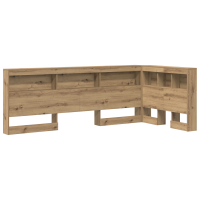 Produktbild för Förvaringshuvudgavel med hylla Artisan Ek 90 cm Konstruerat trä