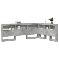 Produktbild för Förvaringshuvudgavel Betonggrå 207,5 x 137,5 x 76,5 cm