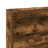 Produktbild för Förvaringshuvudgavel med hylla Rökt ek 207,5 x 137,5 x 76,5 cm
