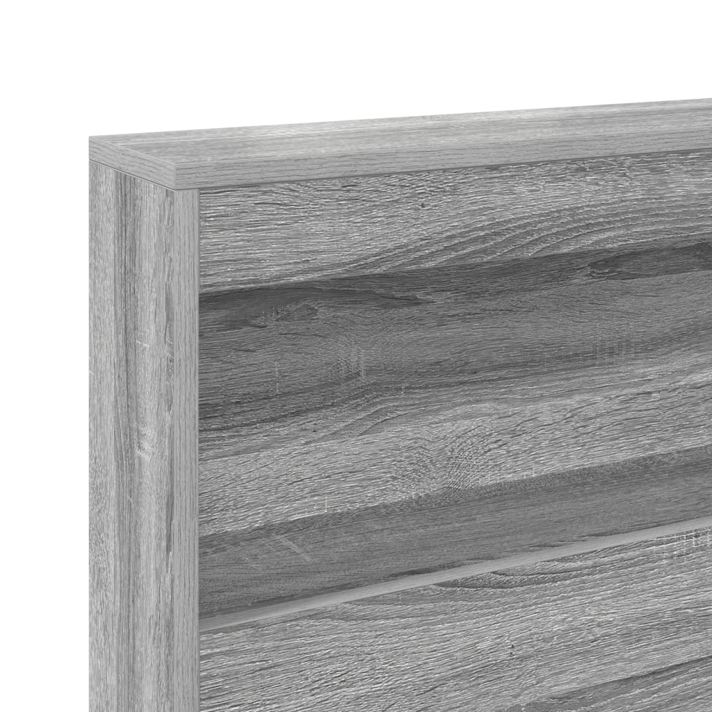 Produktbild för Förvaringshuvudgavel Grå Sonoma 207,5 x 137,5 x 76,5 cm