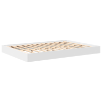 Produktbild för Bokhylla Säng med huvudgavel Vit 140 x 200 cm Konstruerat trä