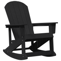 Produktbild för Adirondack Gungstolar 2 pcs Svart HDPE