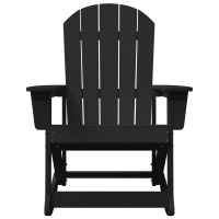 Produktbild för Adirondack Gungstolar 2 pcs Svart HDPE