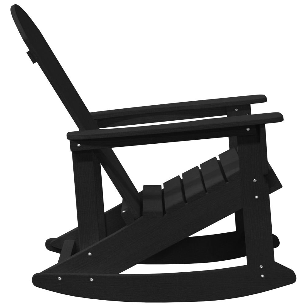 Produktbild för Adirondack Gungstolar 2 pcs Svart HDPE