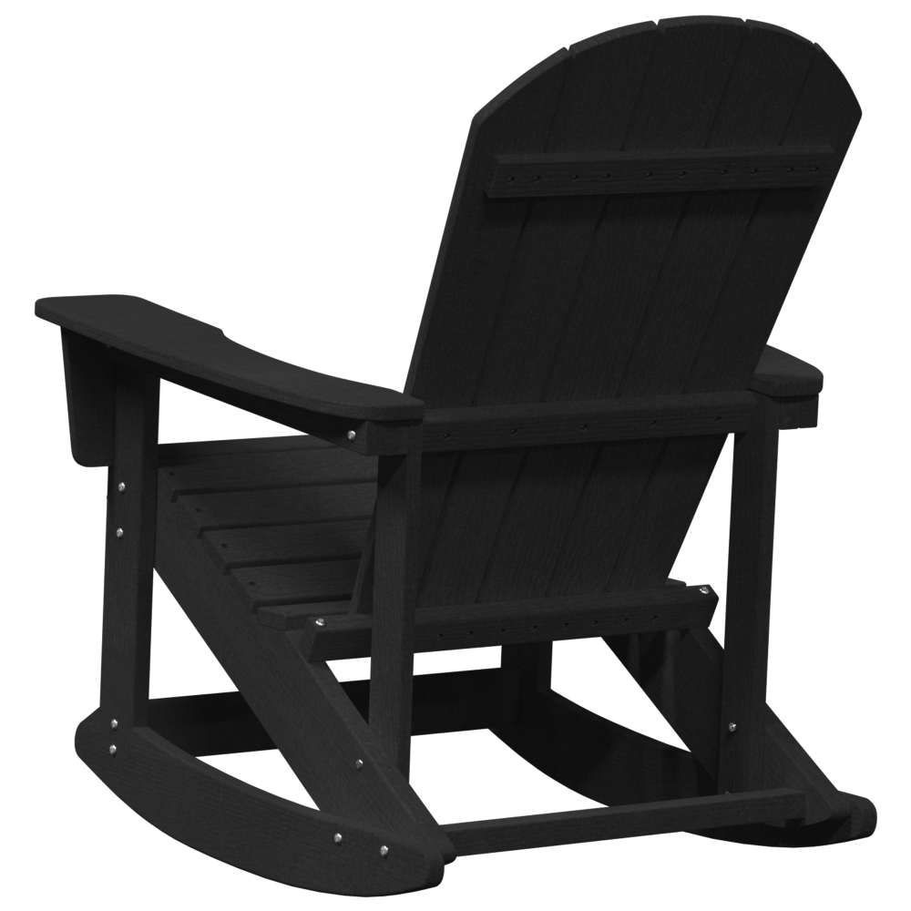 Produktbild för Adirondack Gungstolar 2 pcs Svart HDPE