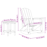 Produktbild för Trädgård loungemöbler 3 pcs Mörkblå HDPE