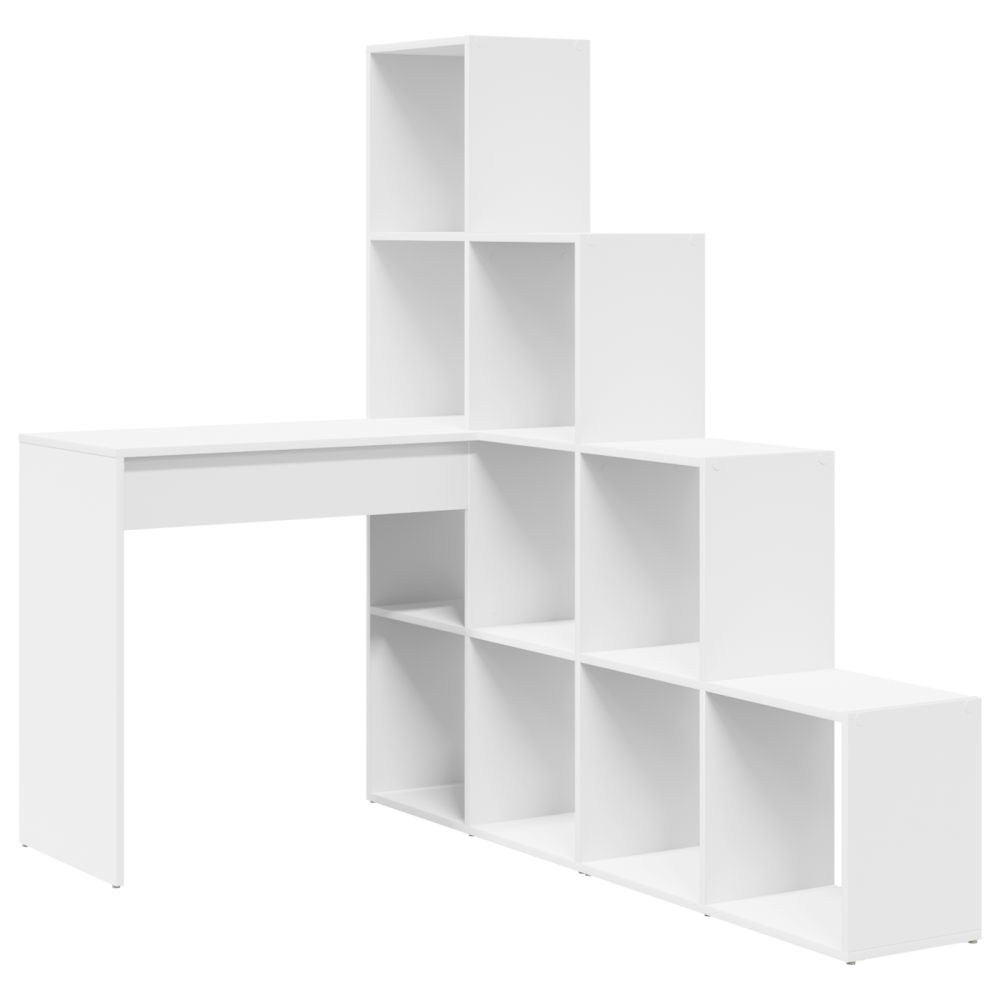 Produktbild för Hörnskrivbord Vit 101,5 x 149,5 x 149,5 cm Konstruerat trä