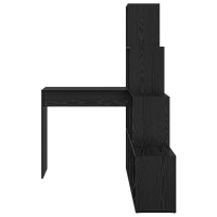 Produktbild för Hörnskrivbord Svart Ek 101,5 x 149,5 x 149,5 cm Konstruerat trä