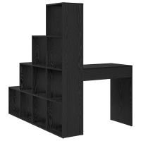 Produktbild för Hörnskrivbord Svart Ek 101,5 x 149,5 x 149,5 cm Konstruerat trä