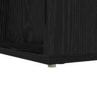 Produktbild för Hörnskrivbord Svart Ek 101,5 x 149,5 x 149,5 cm Konstruerat trä