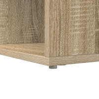 Produktbild för Hörnskrivbord med hylla Sonoma-ek 101,5 x 149,5 x 149,5 cm