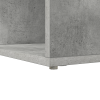 Produktbild för Hörnskrivbord med hylla Betonggrå 101,5 x 149,5 x 149,5 cm