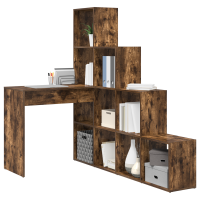 Produktbild för Hörnskrivbord Rökt ek 101,5 x 149,5 x 149,5 cm Konstruerat trä