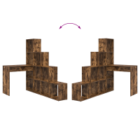 Produktbild för Hörnskrivbord Rökt ek 101,5 x 149,5 x 149,5 cm Konstruerat trä