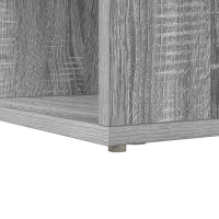Produktbild för Hörnskrivbord med hylla Grå Sonoma 101,5 x 149,5 x 149,5 cm