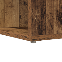 Produktbild för Hörnskrivbord med hylla Gammalt trä 101,5 x 149,5 x 149,5 cm