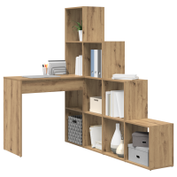 Produktbild för Hörnskrivbord med hylla Artisan Ek 101,5 x 149,5 x 149,5 cm