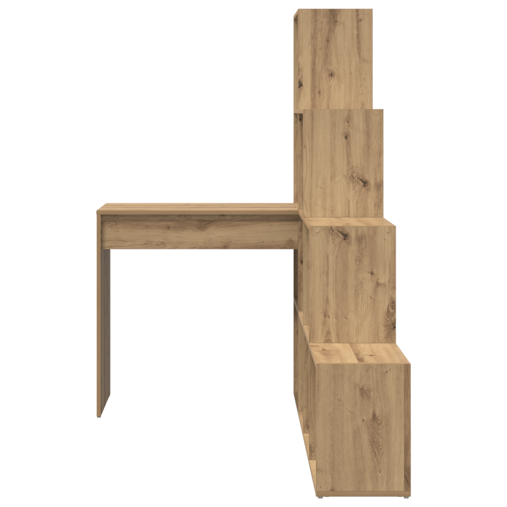 Produktbild för Hörnskrivbord med hylla Artisan Ek 101,5 x 149,5 x 149,5 cm