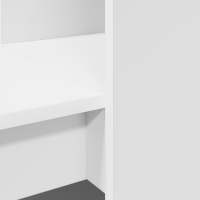 Produktbild för Skrivbord med hylla Vit 122 x 67 x 145 cm Konstruerat trä