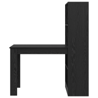 Produktbild för Skrivbord med hylla Svart Ek 122 x 67 x 145 cm Konstruerat trä