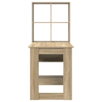 Produktbild för Skrivbord med hylla Sonoma-ek 122 x 67 x 145 cm Konstruerat trä