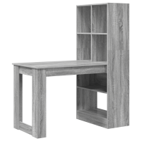 Produktbild för Skrivbord Grå Sonoma 122 x 67 x 145 cm Konstruerat trä