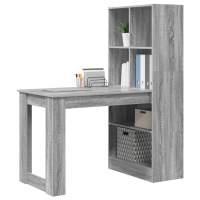 Produktbild för Skrivbord Grå Sonoma 122 x 67 x 145 cm Konstruerat trä