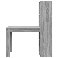 Produktbild för Skrivbord Grå Sonoma 122 x 67 x 145 cm Konstruerat trä