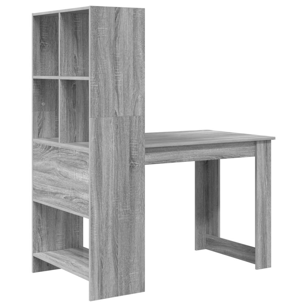 Produktbild för Skrivbord Grå Sonoma 122 x 67 x 145 cm Konstruerat trä