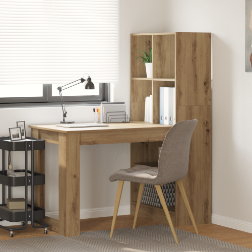 vidaXL Skrivbord Artisan Ek Konstruerat trä 122 x 67 x 145 cm