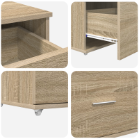 Produktbild för Skrivbord Sonoma-ek 131,5 x 50 x 106,5 cm Konstruerat trä