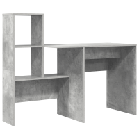 Produktbild för Skrivbord Betonggrå 131,5 x 50 x 106,5 cm Konstruerat trä